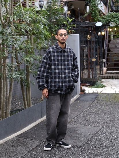 CALEE 「BOX CHECK OVER SIZE COACH JACKET」 ドビーチェック コーチ