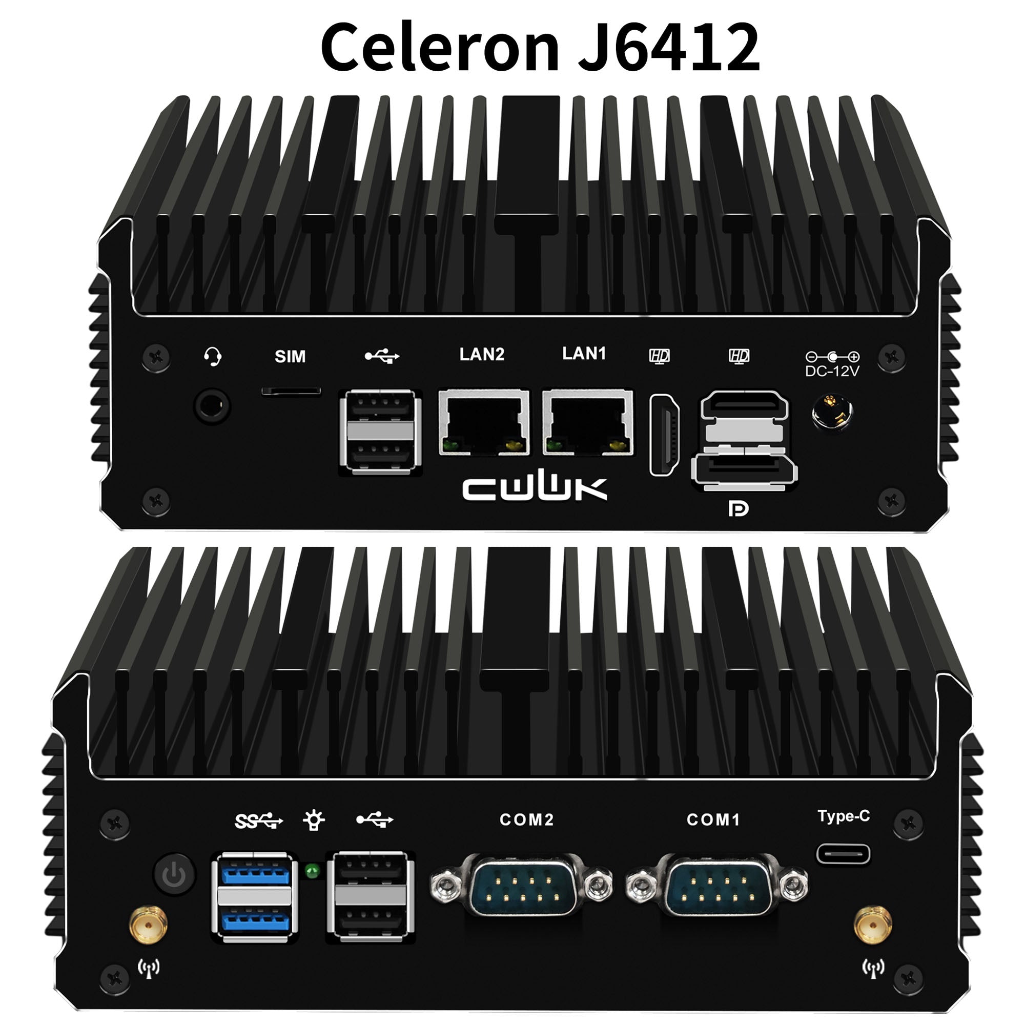 CWWK C6 Industrial Mini PC Fanless,Celeron J6412 Dual 2.5GbE i226V LAN