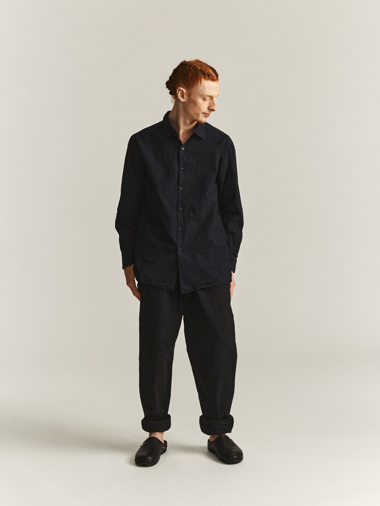 BIG RACCOURCIE SHIRT - H COT - DARK NAVY – Casey Casey