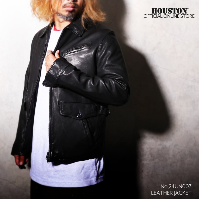 OFFICIAL限定】HOUSTON / ヒューストン 24UN007 LEATHER JACKET