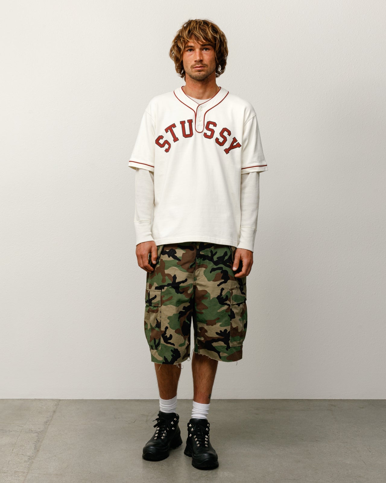 Arch Baseball Jersey – Natural | Tops & Shirts | Stüssy Japan