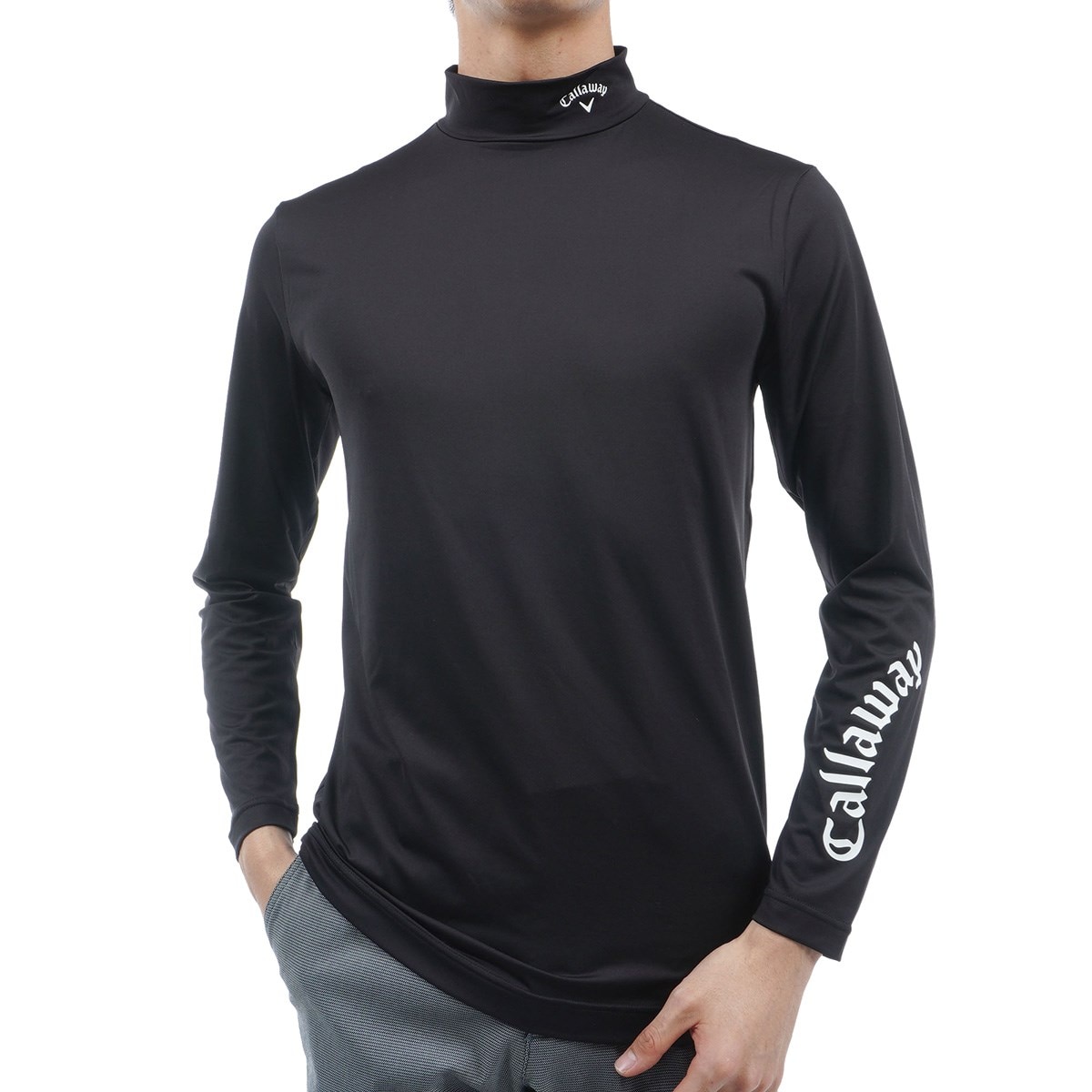 セール・アウトレット】クールコア天竺ハイネック長袖インナーシャツ