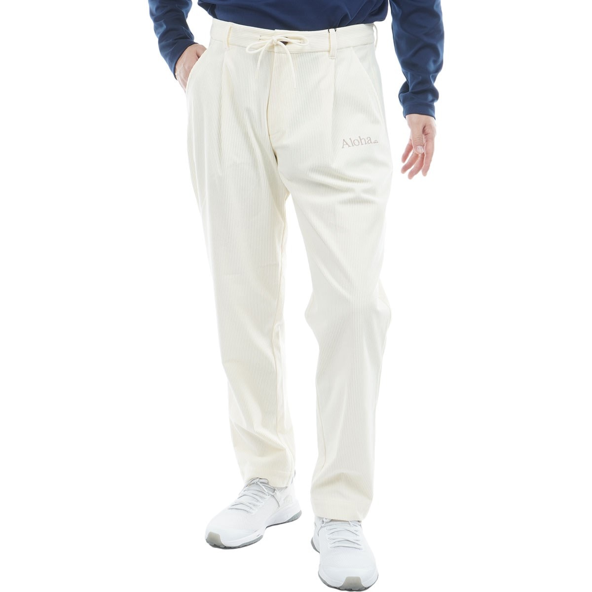 ストレッチ ウカコーデュロイ ワンタックトラウザーズパンツ(ロング