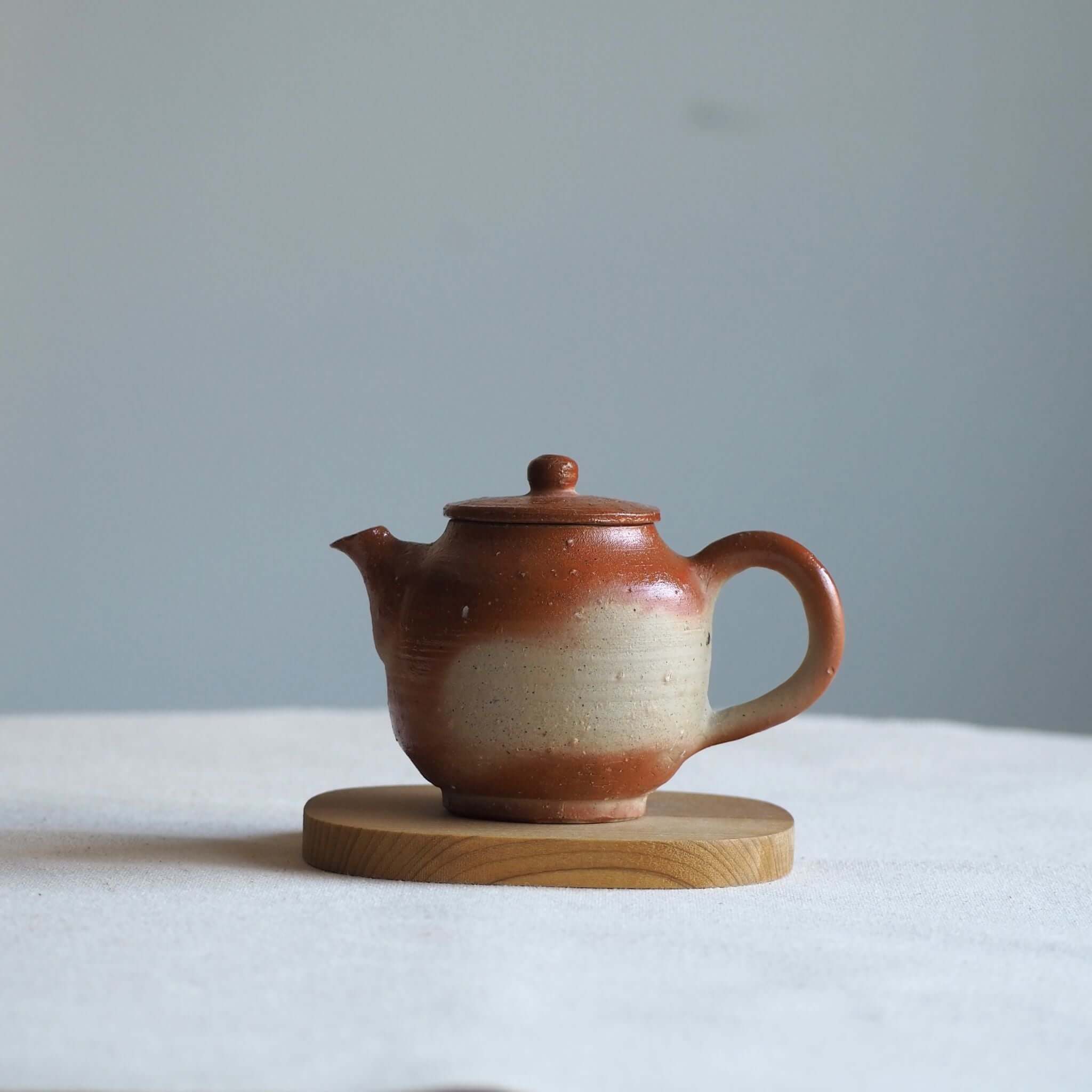 備前焼 細川敬弘作 火襷急須 [東山堂煎茶器店 オンラインショップ