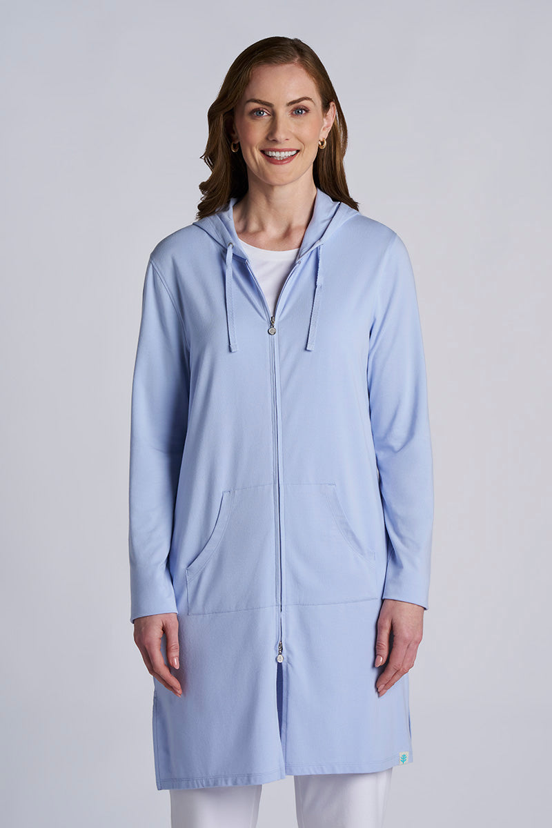 Women's Cabana Long Zip-Up Hoodie | Periwinkle UPF 50+