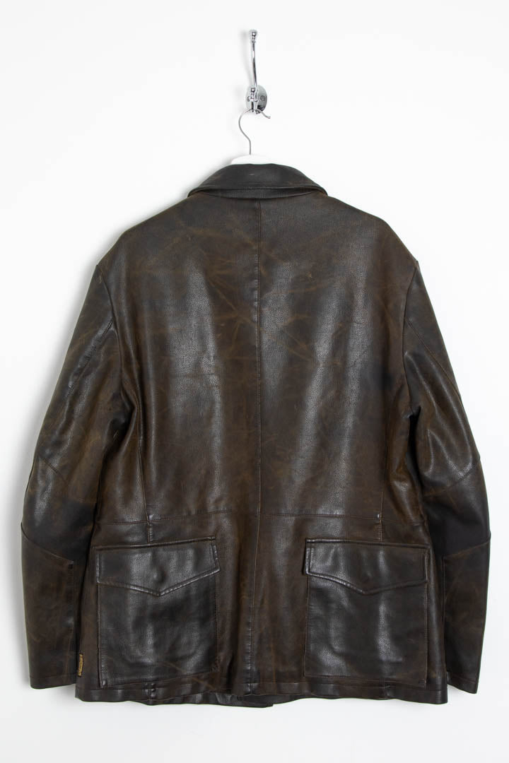 Armani Jeans Faux Leather Lined Jacket (L) – 97th Vintage