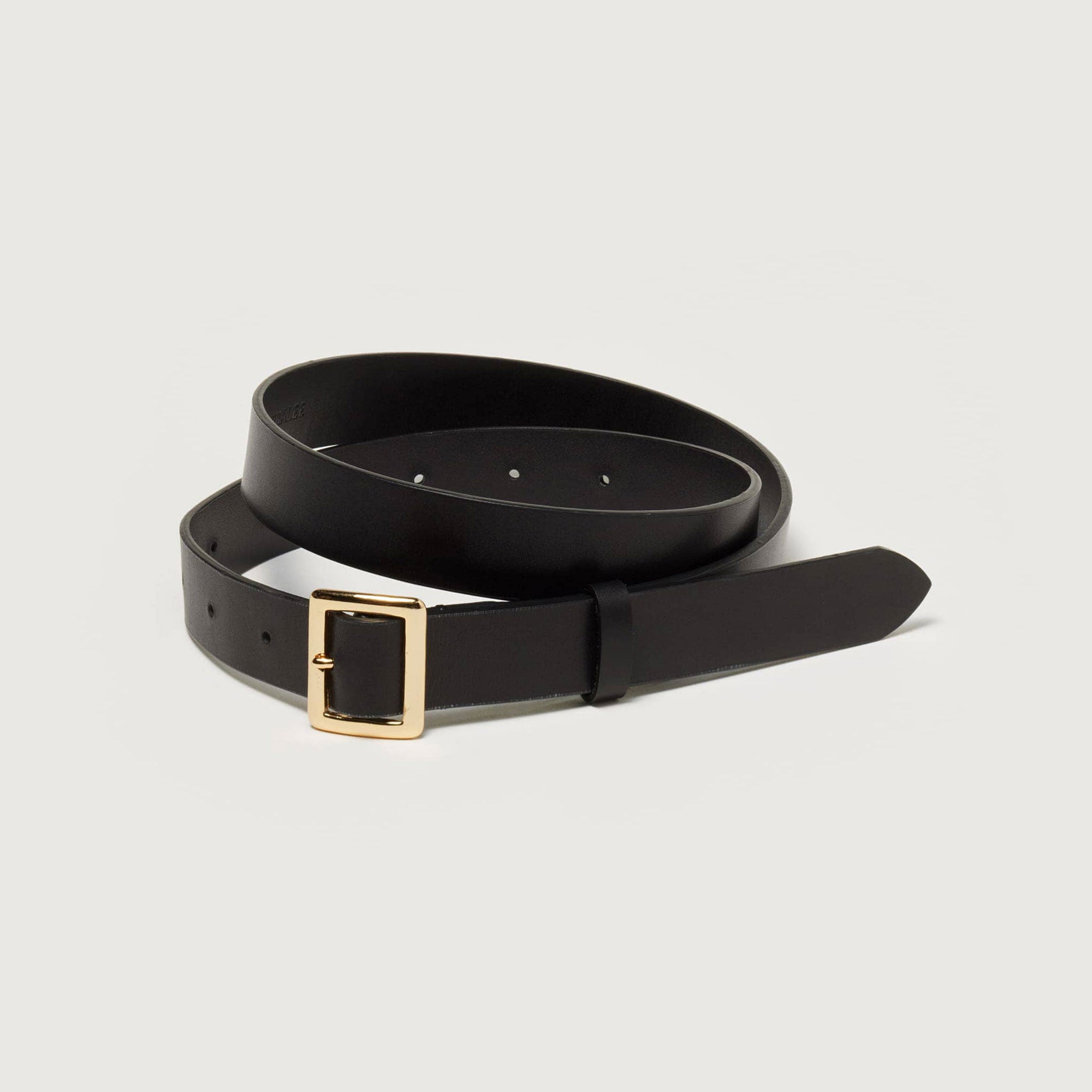 AURALEE/ SQUARE BUCKLE BELT – THREE DOTS TURQUOISE