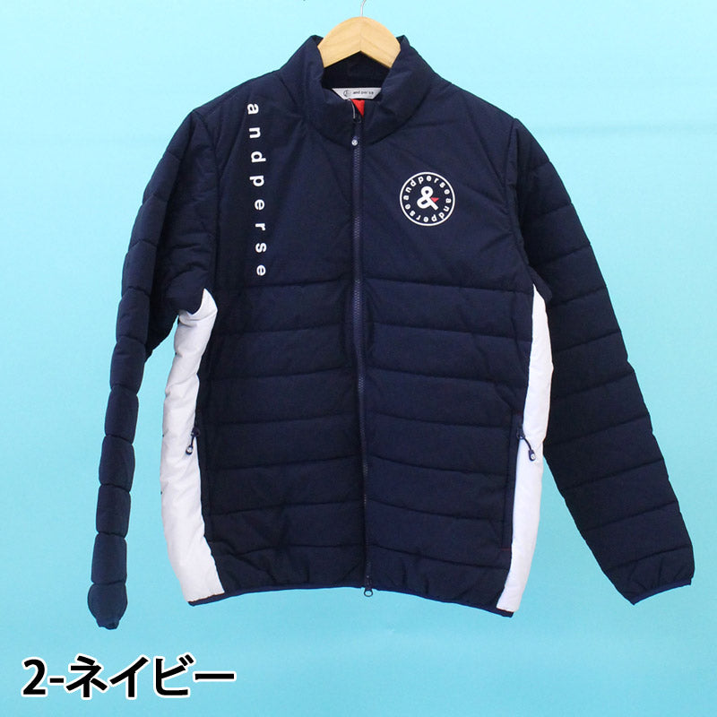 and per se アンパスィ ゴルフウェア メンズ 中綿ジャケット ブルゾン