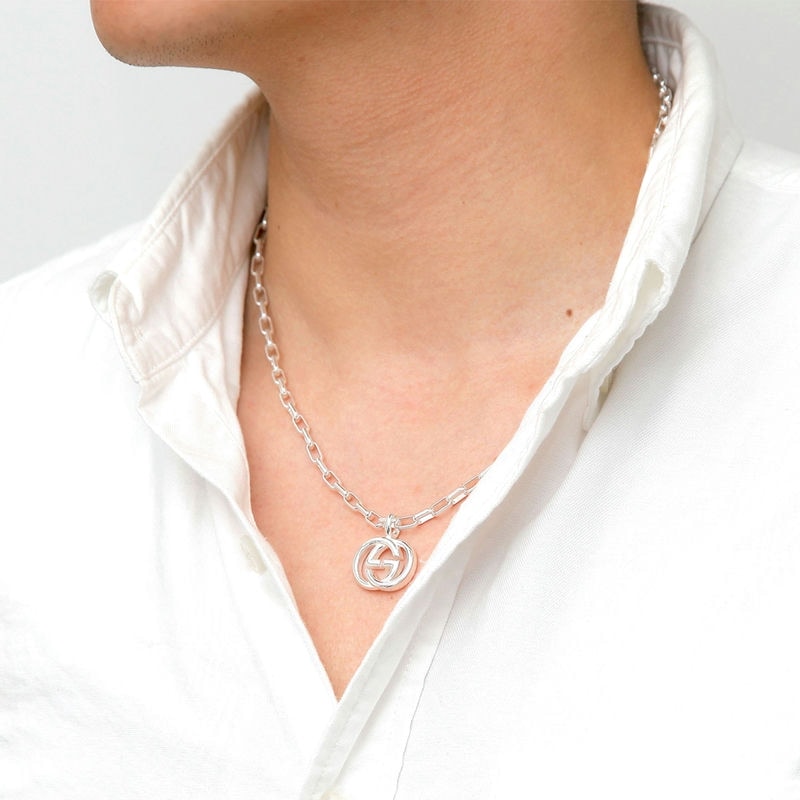 楽天市場】グッチ GUCCI ネックレス メンズ 男性 ペンダント シルバー