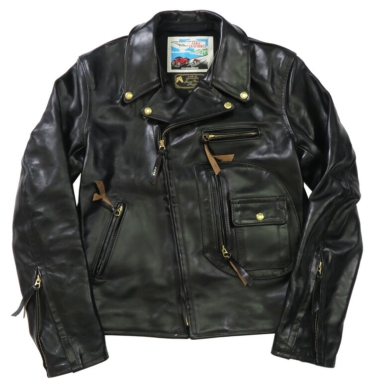 楽天市場】エアロレザー AERO LEATHER ダブルライダースジャケット