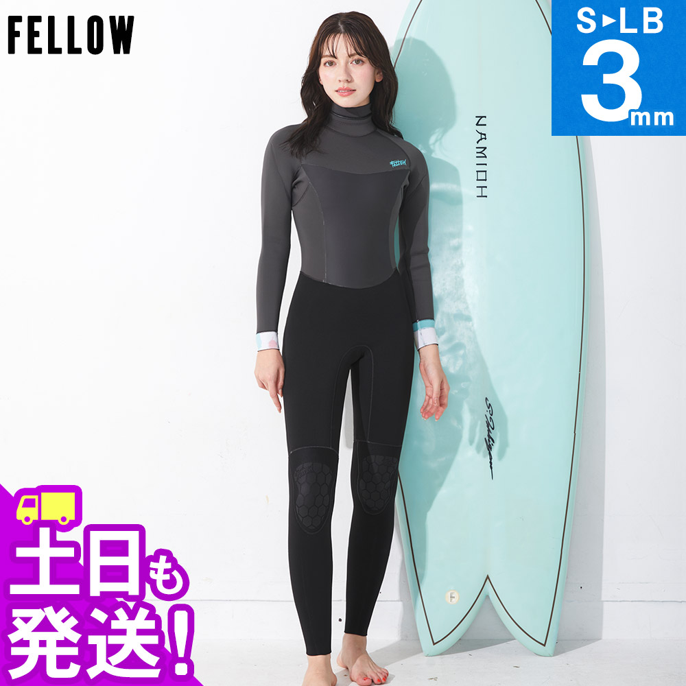 楽天市場】FELLOW ウェットスーツ フルスーツ 3mmレディース バック