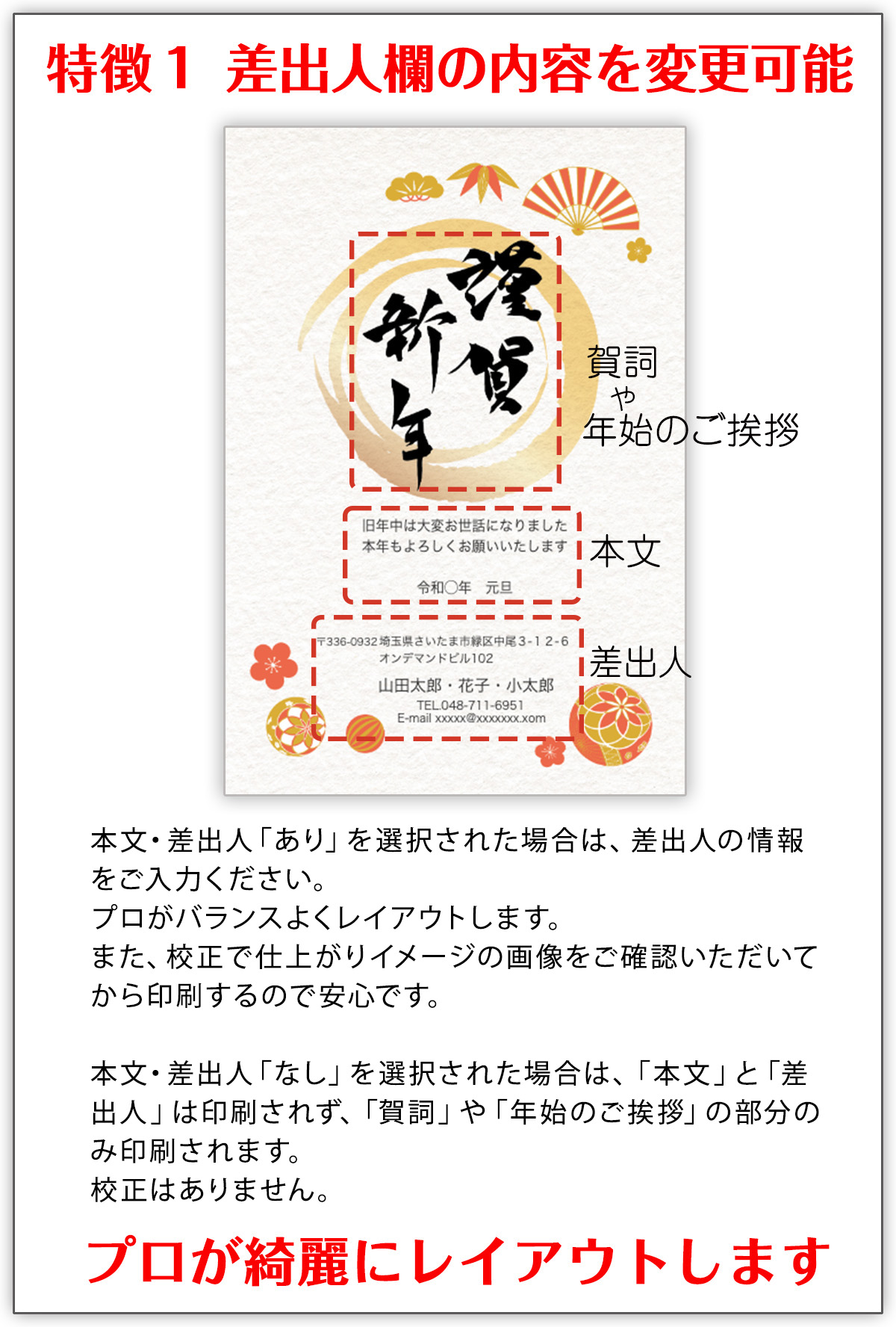 楽天市場】年賀はがき 年賀状 印刷 プロが文字編集 2026 フチなし 全面