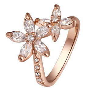 楽天市場】お花リング 指輪 K18 18金GP 18k 花 フラワー : カスピー