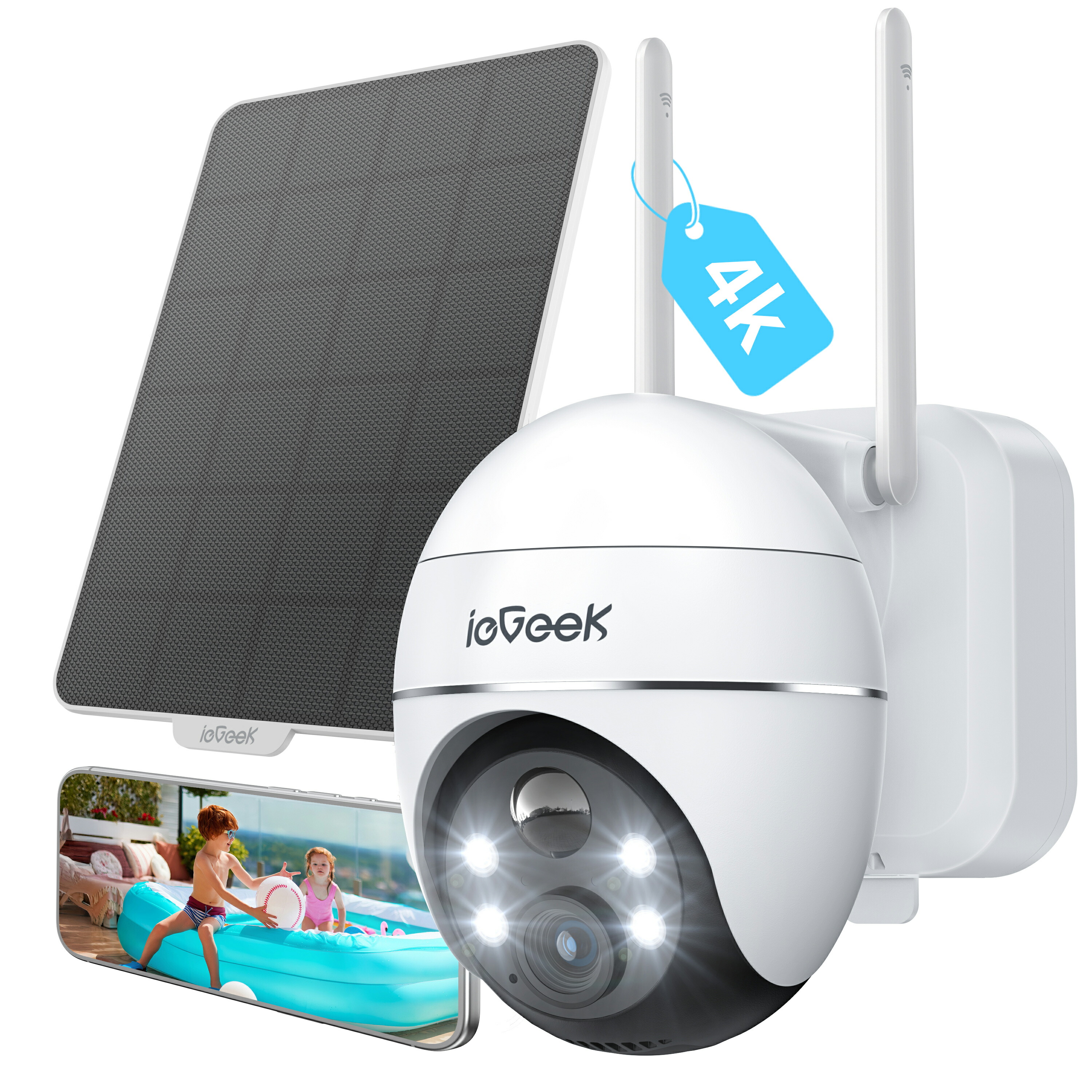 楽天市場】【臨場感溢れる4K 800万画素 ・16倍ズーム】 ieGeek 防犯