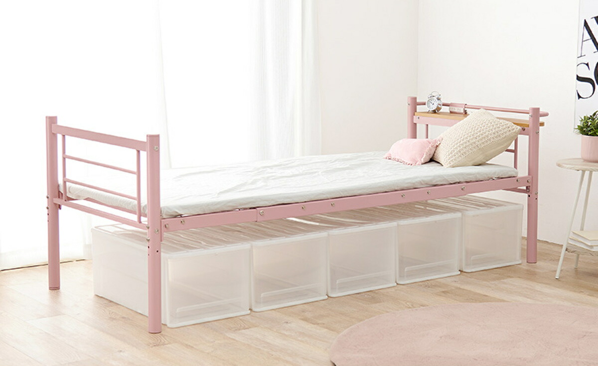 楽天市場】ロフトベッド シングル ミドルタイプ 宮棚 2口コンセント付