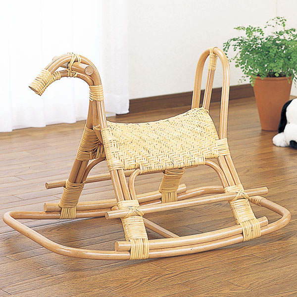 楽天市場】子供馬 ラタン ロッキングホース 籐家具 （ 送料無料 子供用