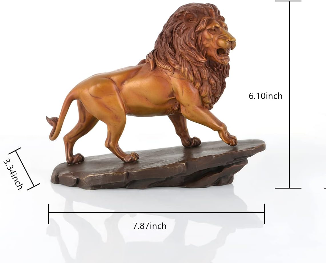 楽天市場】ブロンズ色 コパー純銅製 百獣の王ライオン彫像 彫刻