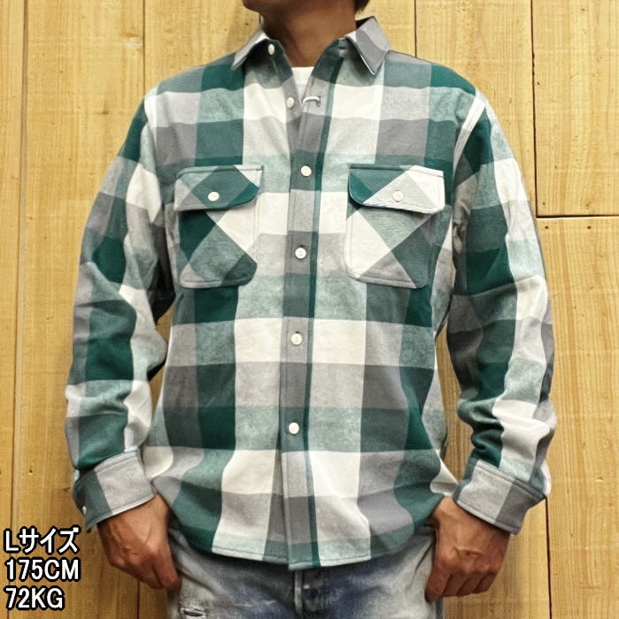 楽天市場】BIG MIKE ビッグマイク ヘビーフランネルシャツ グリーン
