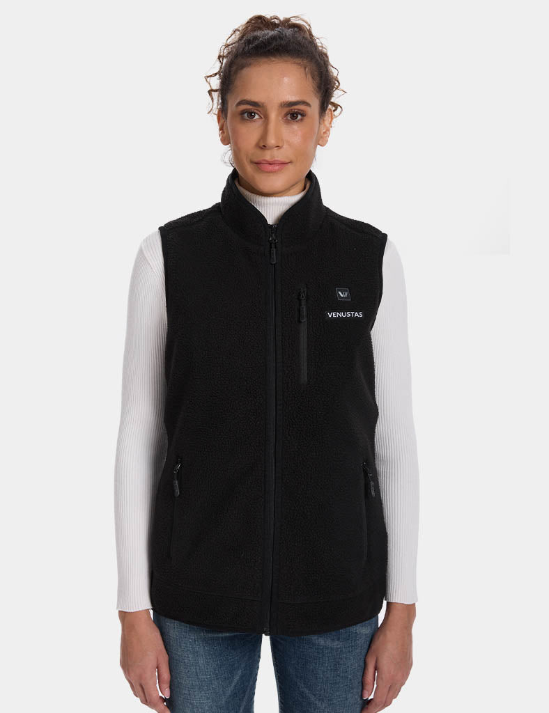 Women's Heated Vest | Recycled Sherpa | Colorblock | Venustas