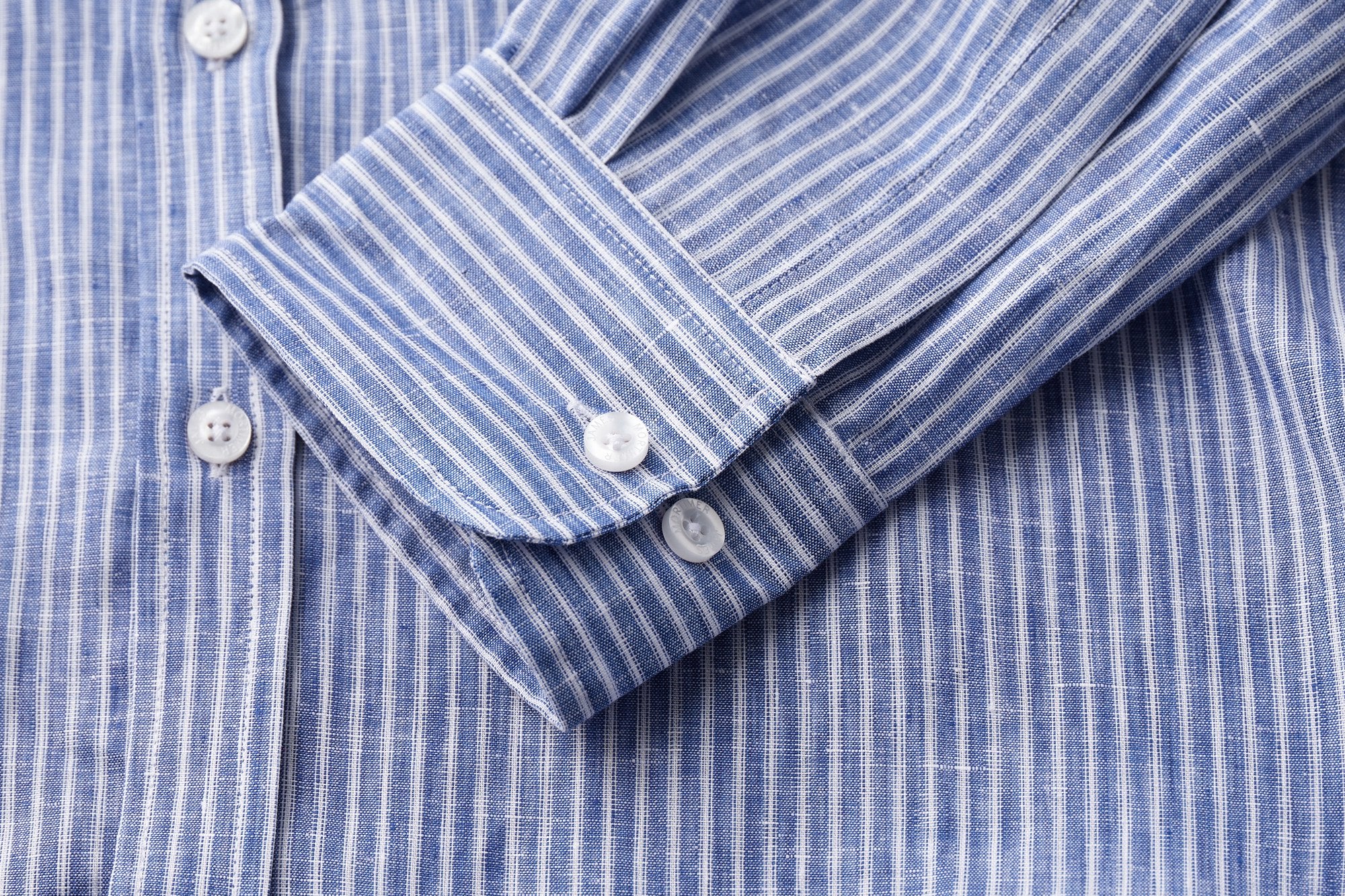 バンドカラーシャツ THOMAS MASON Gold Linen｜James Mortimer