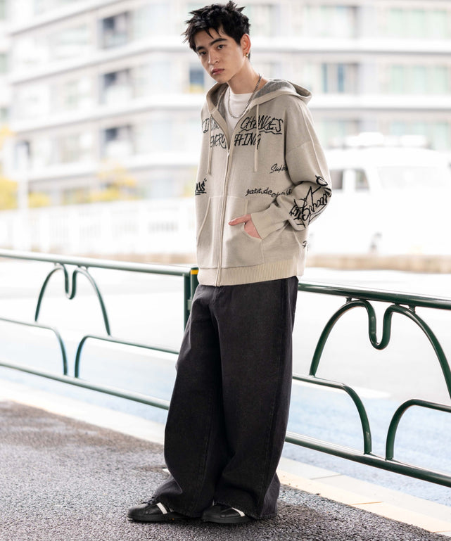 ジャガードグラフィックニットZIPパーカー｜WEGO（ウィゴー） – WEGO