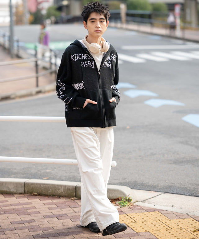 ジャガードグラフィックニットZIPパーカー｜WEGO（ウィゴー） – WEGO