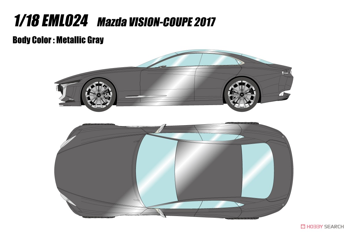 マツダ VISION-COUPE 2017 メタリックグレー (ミニカー) - ホビー