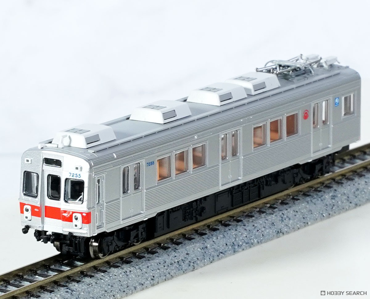 東急電鉄7200系 (池上線・冷房車・赤帯) 3両編成セット (動力付き) (3