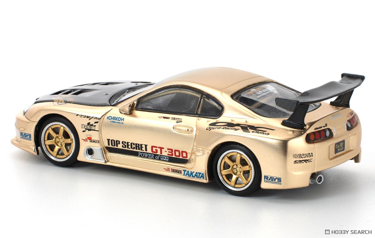 トップシークレット GT300 スープラ - クロームゴールド (ミニカー