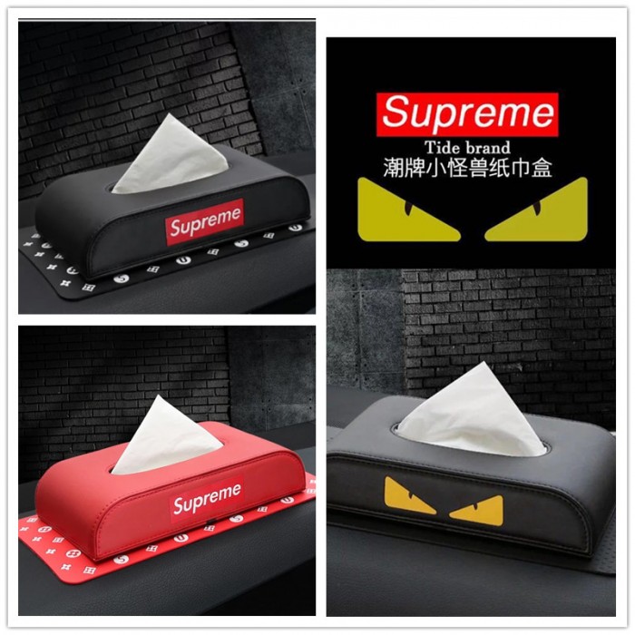 ブランドシュプリーム ティッシュケース マット2点セット フェンディ