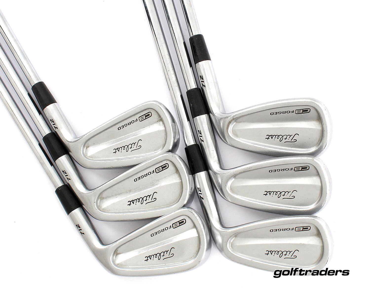 Titleist 712 CB Forged Irons 5-PW Steel Stiff Flex New Grips L3693