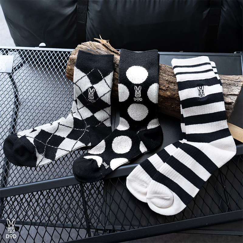 ウサギソックスサンソクセットPT(CHIC/POP)SH221-BK/RD-M/L - DOD