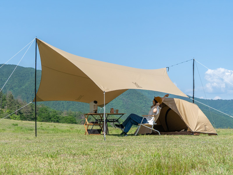 OKRA タープシェード タンカラーロープ付き 2026年最新】オクラタープ