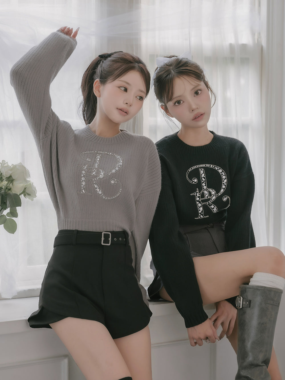 DRビジューボリュームリブニットトップス – Darich (ダーリッチ)