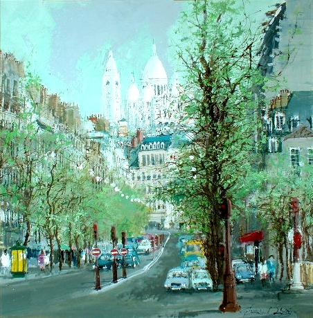 小田切訓 サクレクールへの道（油彩12号）