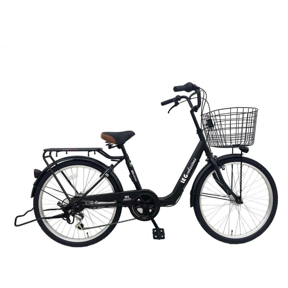 24型軽快車外装6段オートライト ブラック(ブラック): カー・自転車