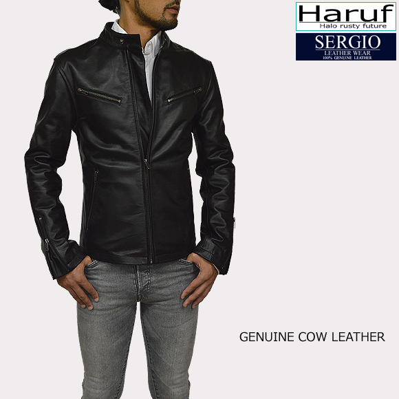 本革 ライダースジャケット シングル レザージャケット 革ジャン