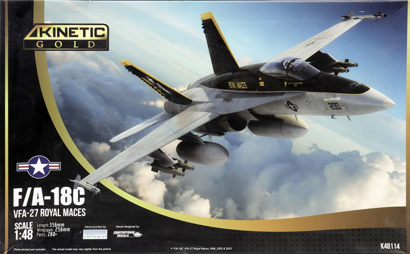 Kinetic Model Kits Item No. K48114 - F/A-18C VFA-27 Royal Maces