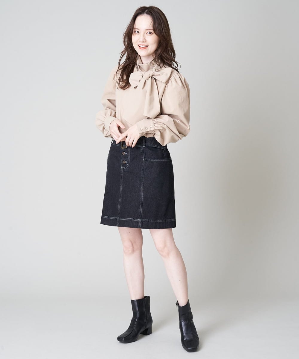 パフスリーブボウタイブラウス(ブラウス・シャツ) | A de a.v.v