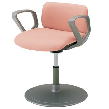 LT91AA-PB23 オカムラ 患者チェア 肘付 丸ベース ローズの通販【法人