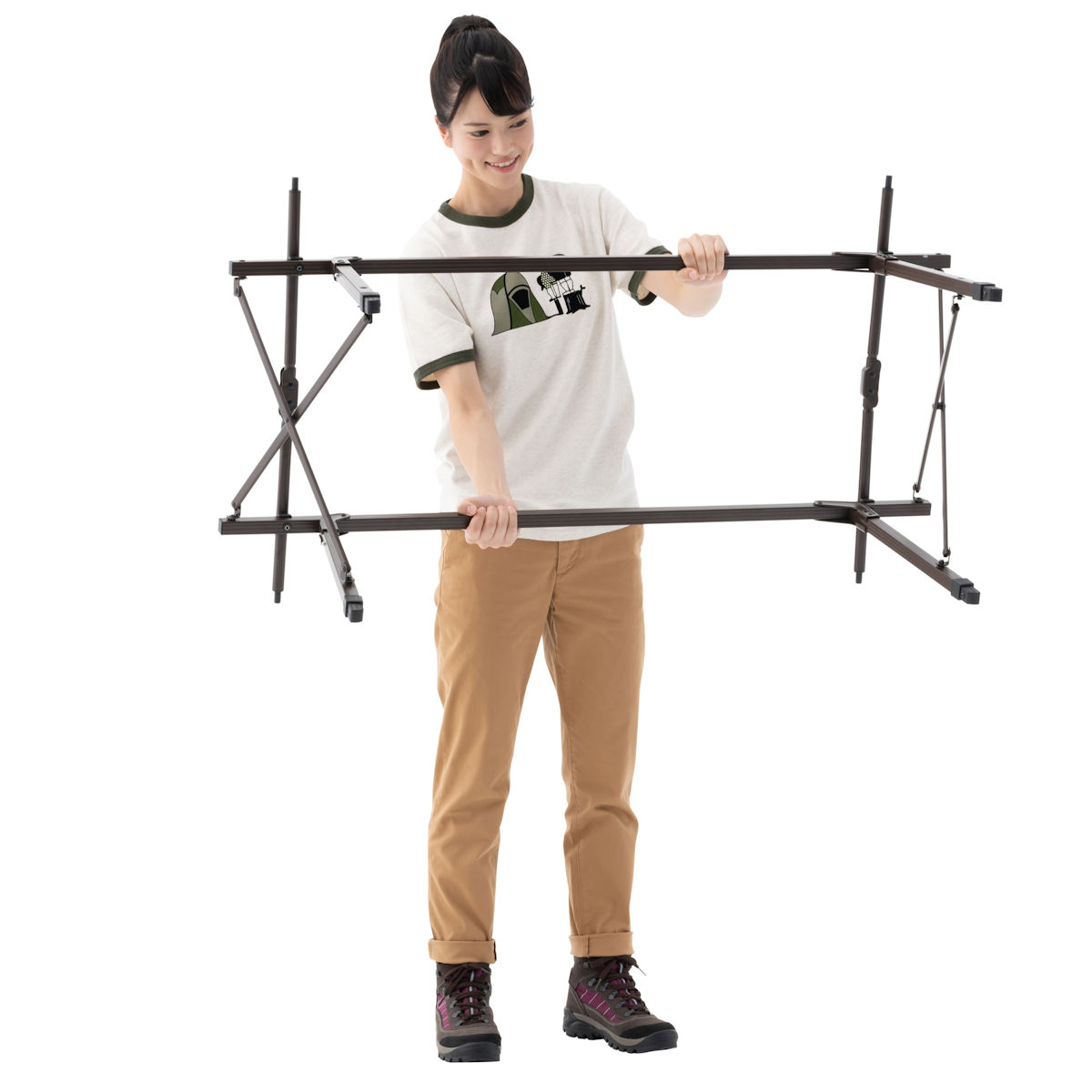 LOGOS Life オートレッグテーブル 9050（ヴィンテージ）|ギア|家具