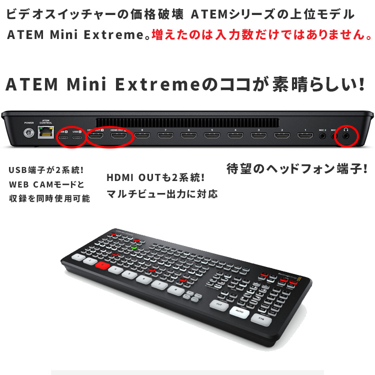 Blackmagic HDMI ビデオスイッチャー ATEM Mini Extreme(SDI