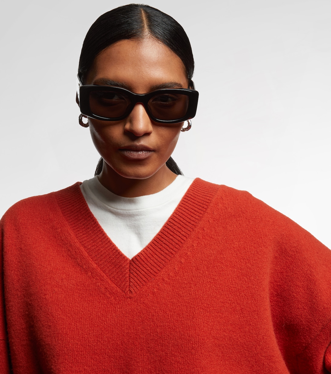 Triomphe XL 01 rectanngular sunglasses in black - Celine Eyewear