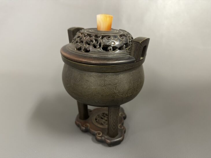 象嵌香炉 訪問にてお買取りさせて頂きました ｜日興堂