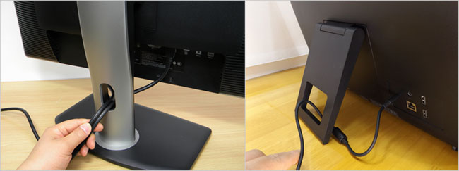 液晶画面の角度調整（スタンドの調整機能）【チルト機能、スイベル機能