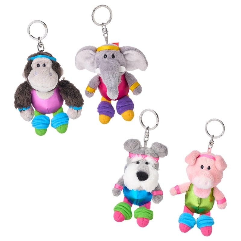 ニキ NICI ぬいぐるみキーリング エアロビ(ゴリラ): 通常| プラザ