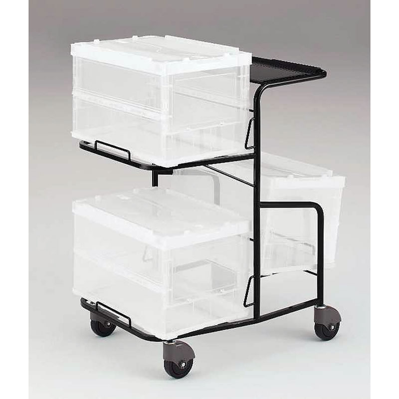 コンテナ3個横積みピッキング台車(テーブル付)/M343014PK-50TS/測定