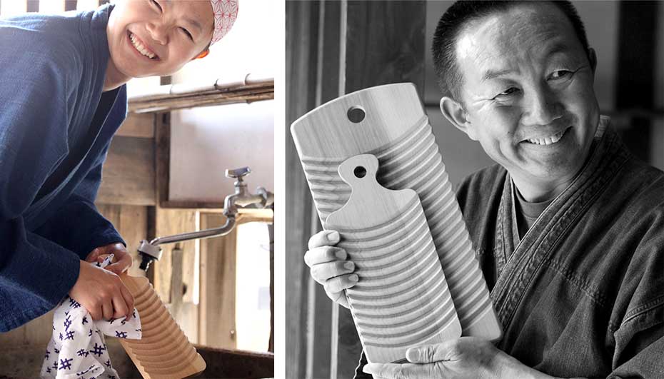 やさしい木肌のサクラで作った 洗濯板（大） | 虎斑竹専門店 竹虎