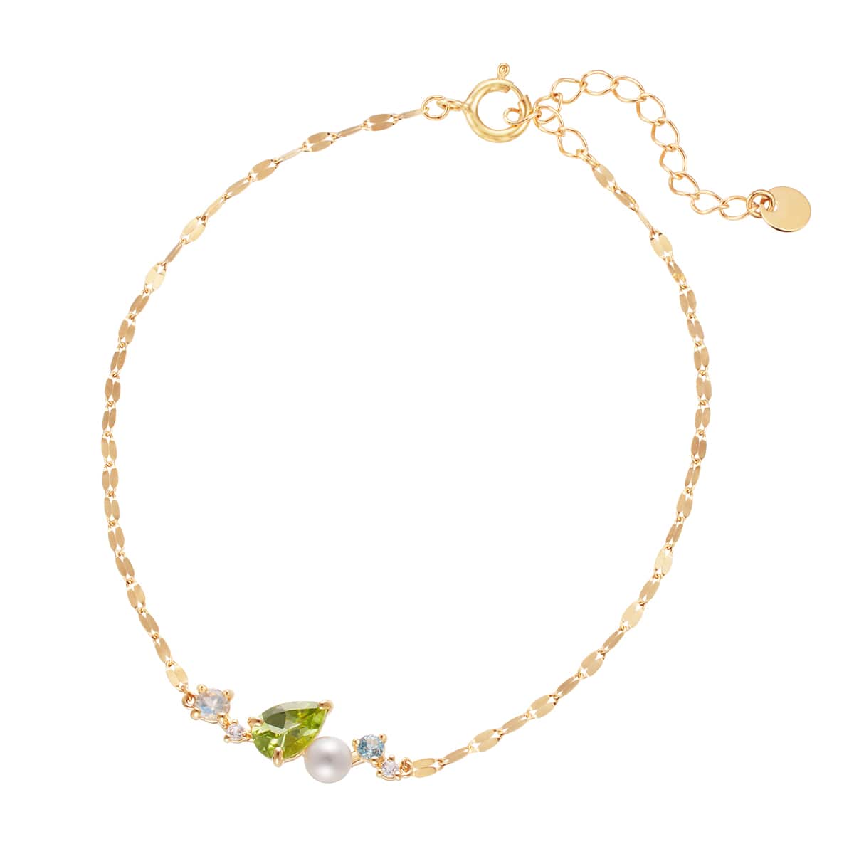 K10イエローゴールドブルームーンストーンブレスレット(RBL573