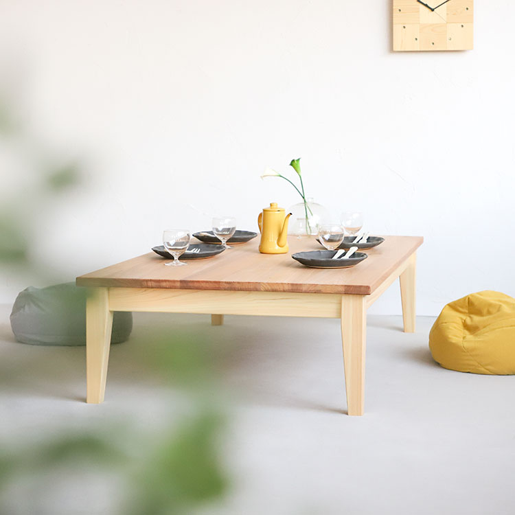 ダイニングテーブル D kurumi ロータイプ｜家具とダイニングテーブルの